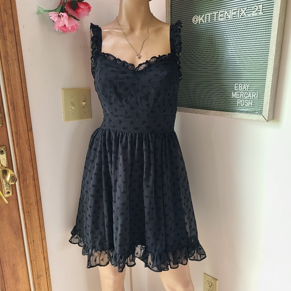 Y2K Royal Bones By Tripp Flocked Skull Mini Dress Size Sm ☠️ - Picture 3 of 11